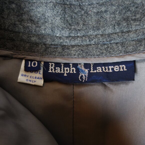 Vintage 1980s Ralph Lauren Thick Wool Maxi Skirt w/ Pockets, Size 10 - Picture 9 of 10